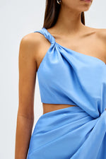 MISHA - KRISTEN SATIN GOWN - BLUE - PRE ORDER