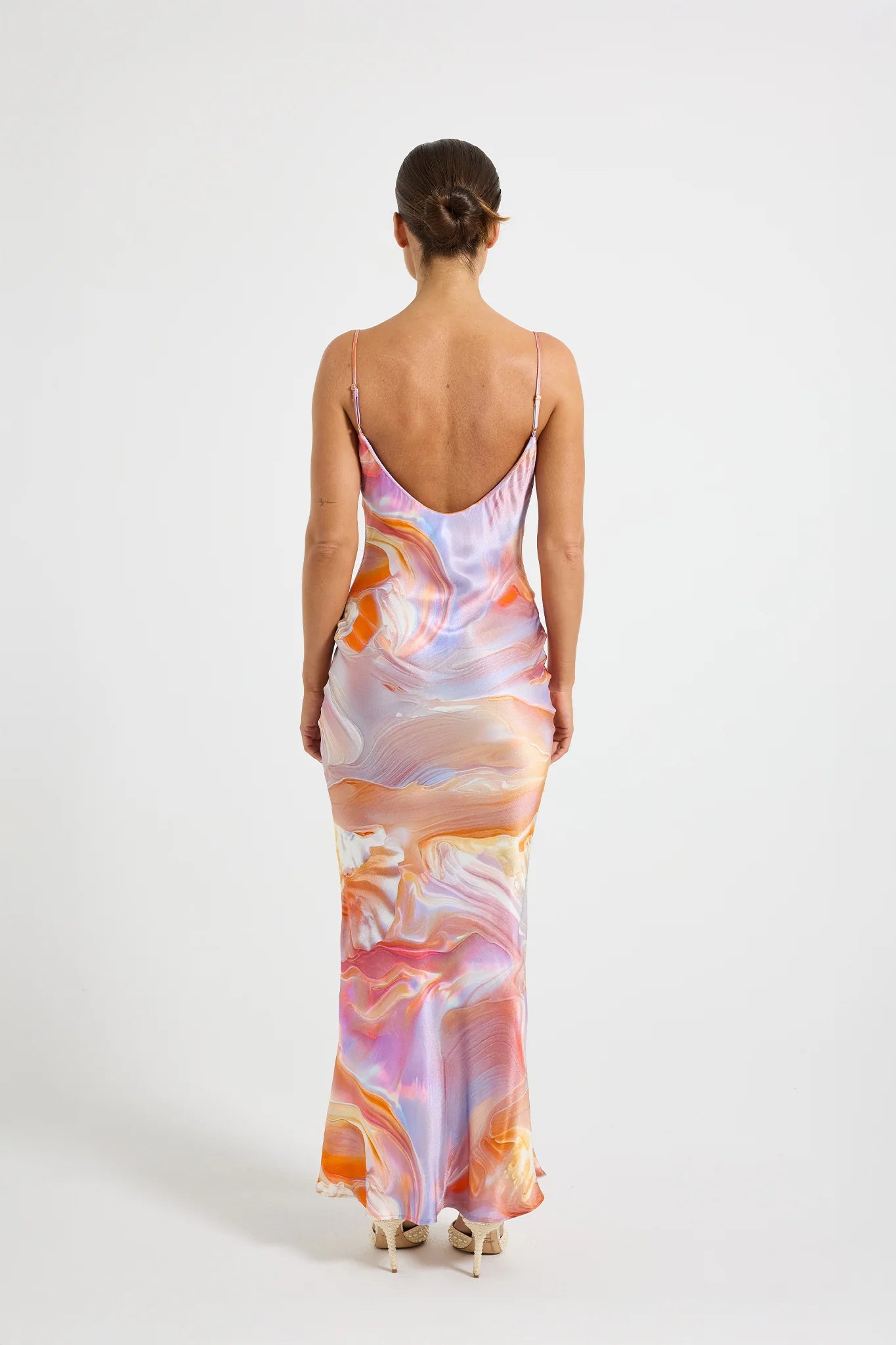PASDUCHAS - HALO COWL MAXI - PRINTED SATIN