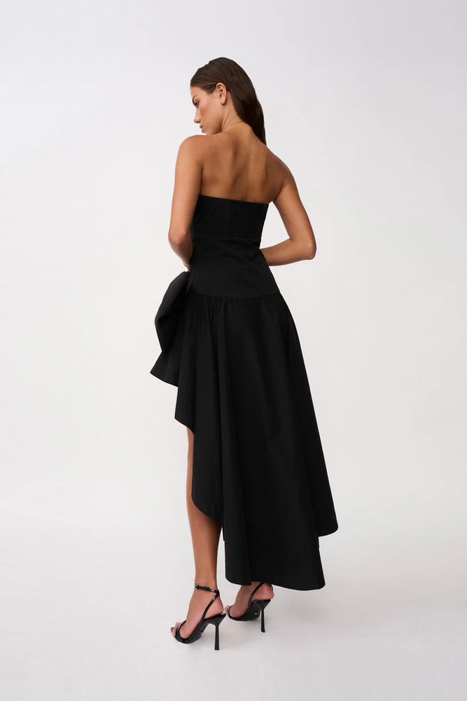 BY JOHNNY - PALOMA BOW STRAPLESS GOWN- BLACK