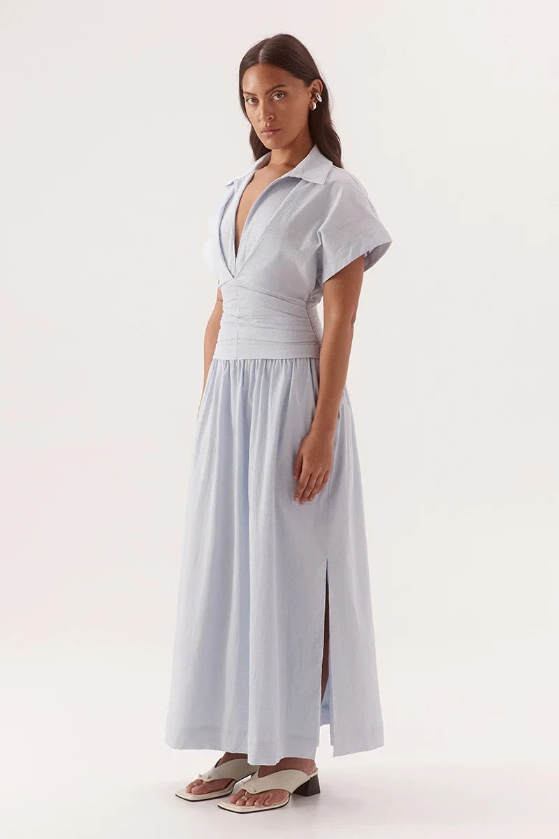 LYRA MIDI DRESS - SKY
