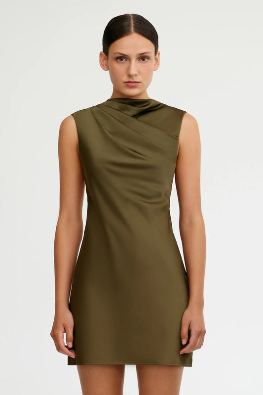 SIGNIFICANT OTHER - ANNABEL BIAS MINI DRESS - OLIVE