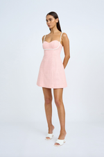 BY JOHNNY - SERENA PIPE MINI DRESS - DUSTY PINK
