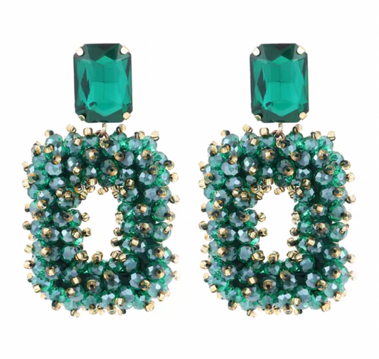 JAIDA EARRINGS - GREEN