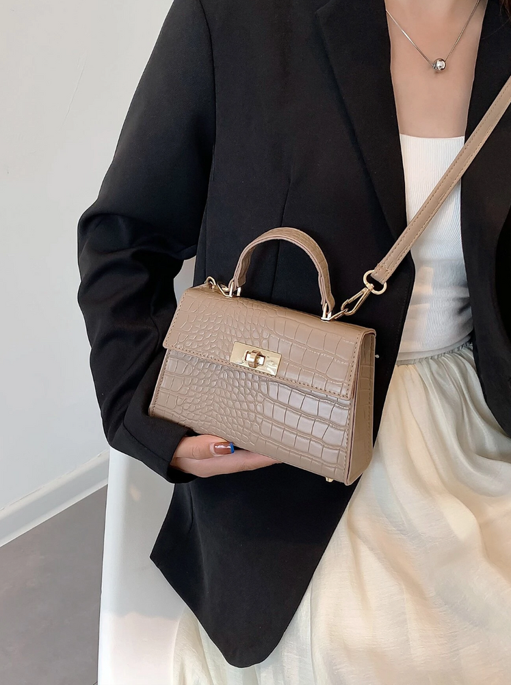 SIENNA HANDLE BAG - NUDE