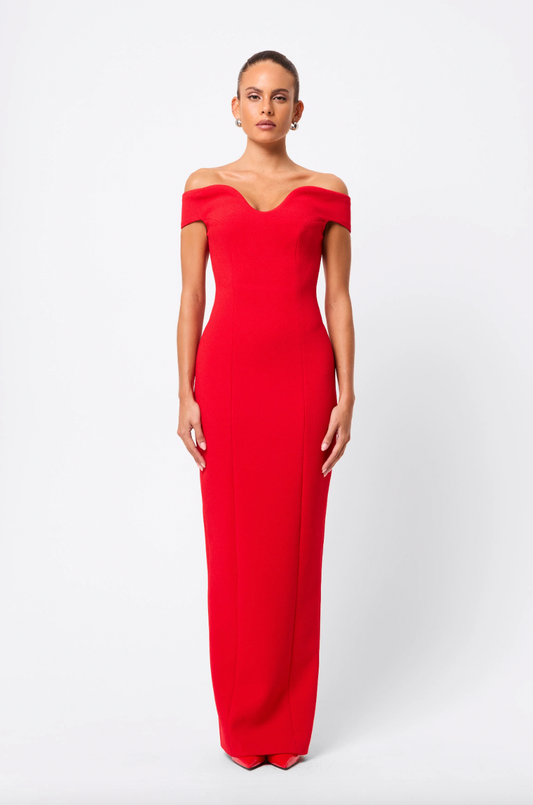 MOSSMAN - MODERNIST MAXI DRESS - RED