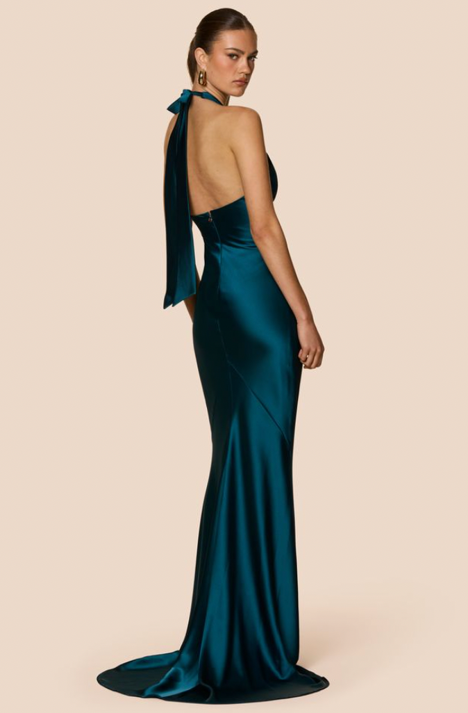NOOKIE - SCARLET PLUNGE GOWN - TEAL