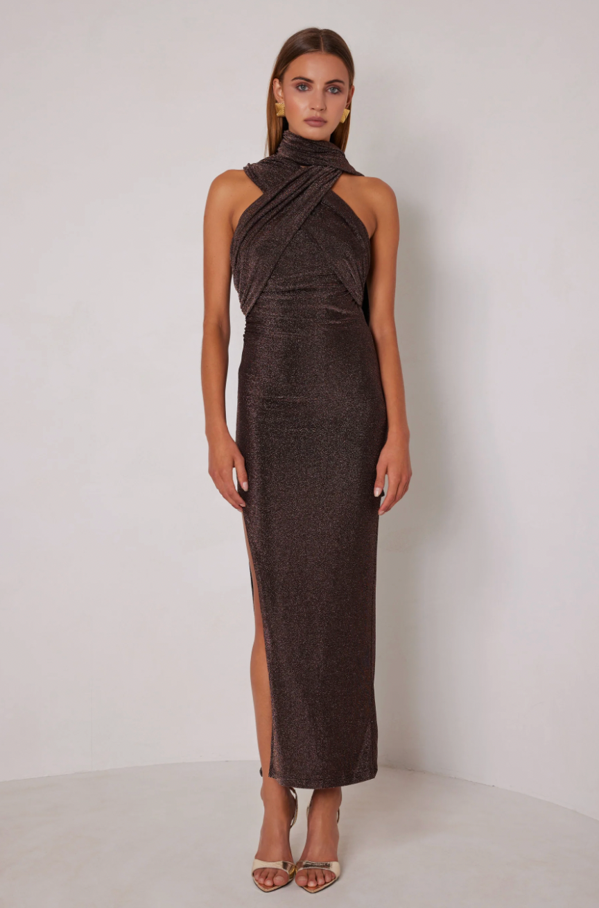 ELLE ZEITOUNE - TARA DRESS - CHOCOLATE