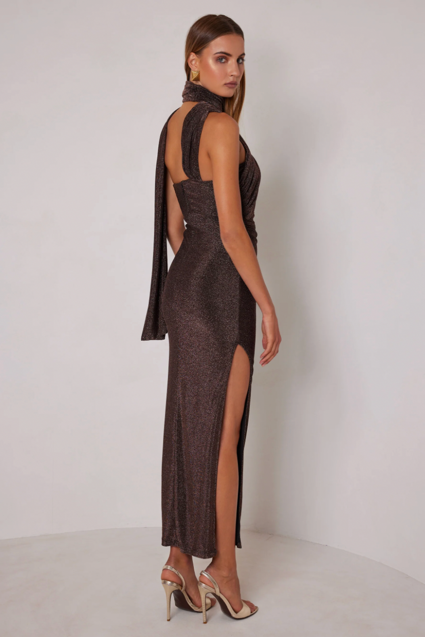 ELLE ZEITOUNE - TARA DRESS - CHOCOLATE
