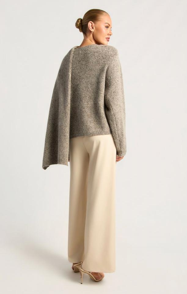 ANGELIKA KNIT SWEATER - GREY