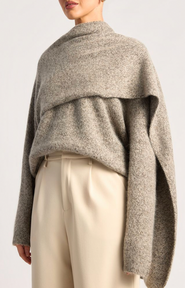 ANGELIKA KNIT SWEATER - GREY