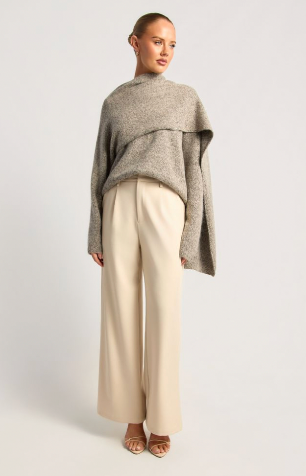 ANGELIKA KNIT SWEATER - GREY