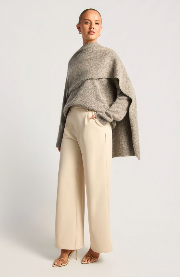 ANGELIKA KNIT SWEATER - GREY