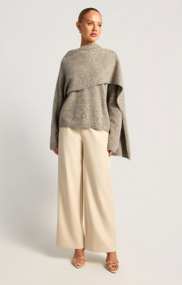 ANGELIKA KNIT SWEATER - GREY