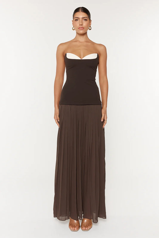 SHE IS OLLA - NICOLETTE  MAXI | ESPRESSO