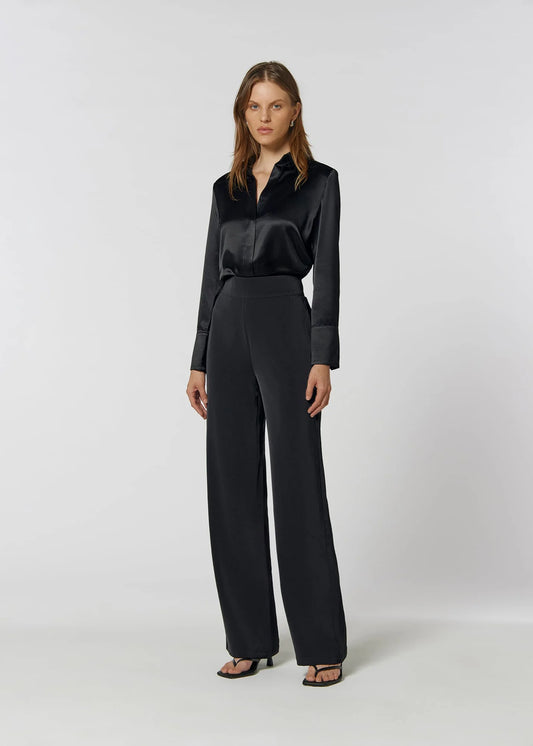 KIANNA MAGELAKI - SHIM FLARE PANTS - BLACK