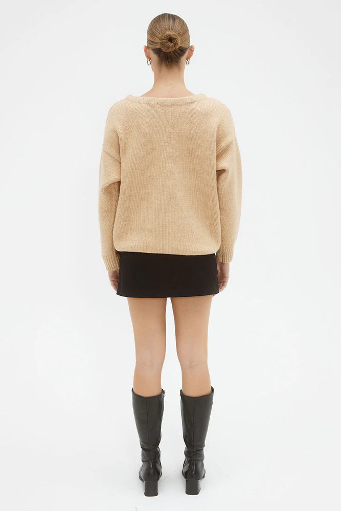 SOVERE - SARE SLOUCH SWEATER - PRALINE