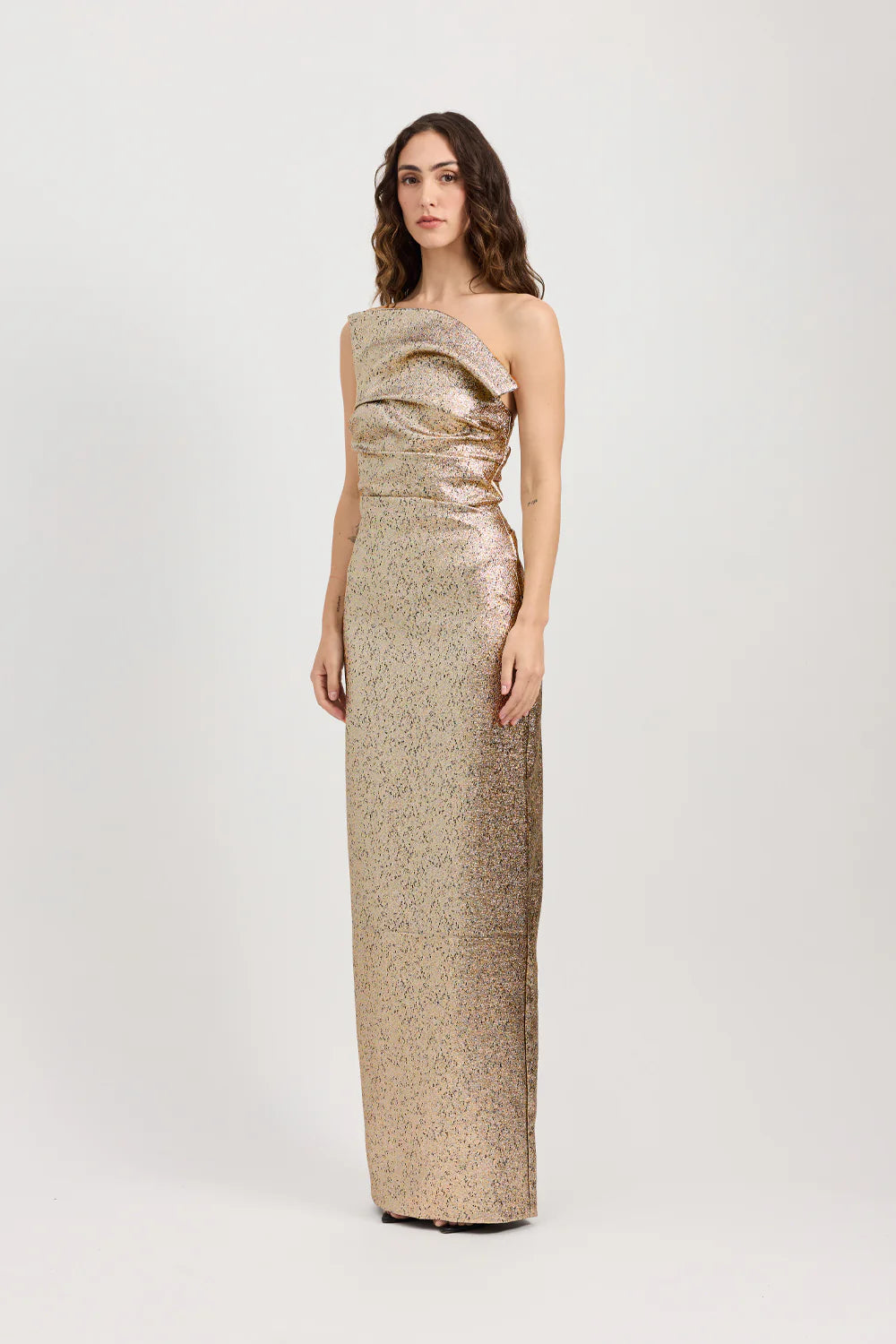 TOJHA - TACOMA DRESS - METALLIC CHAMPAGNE