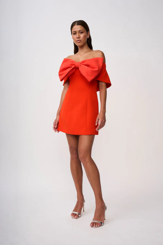 BY JOHNNY - MOLLY BOW MINI DRESS - RED