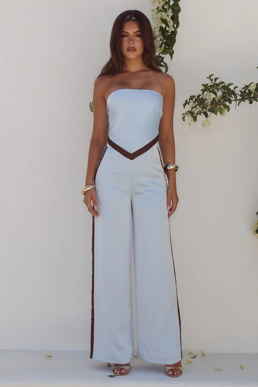 TURNER PANT - SKY BLUE/CHOCOLATE
