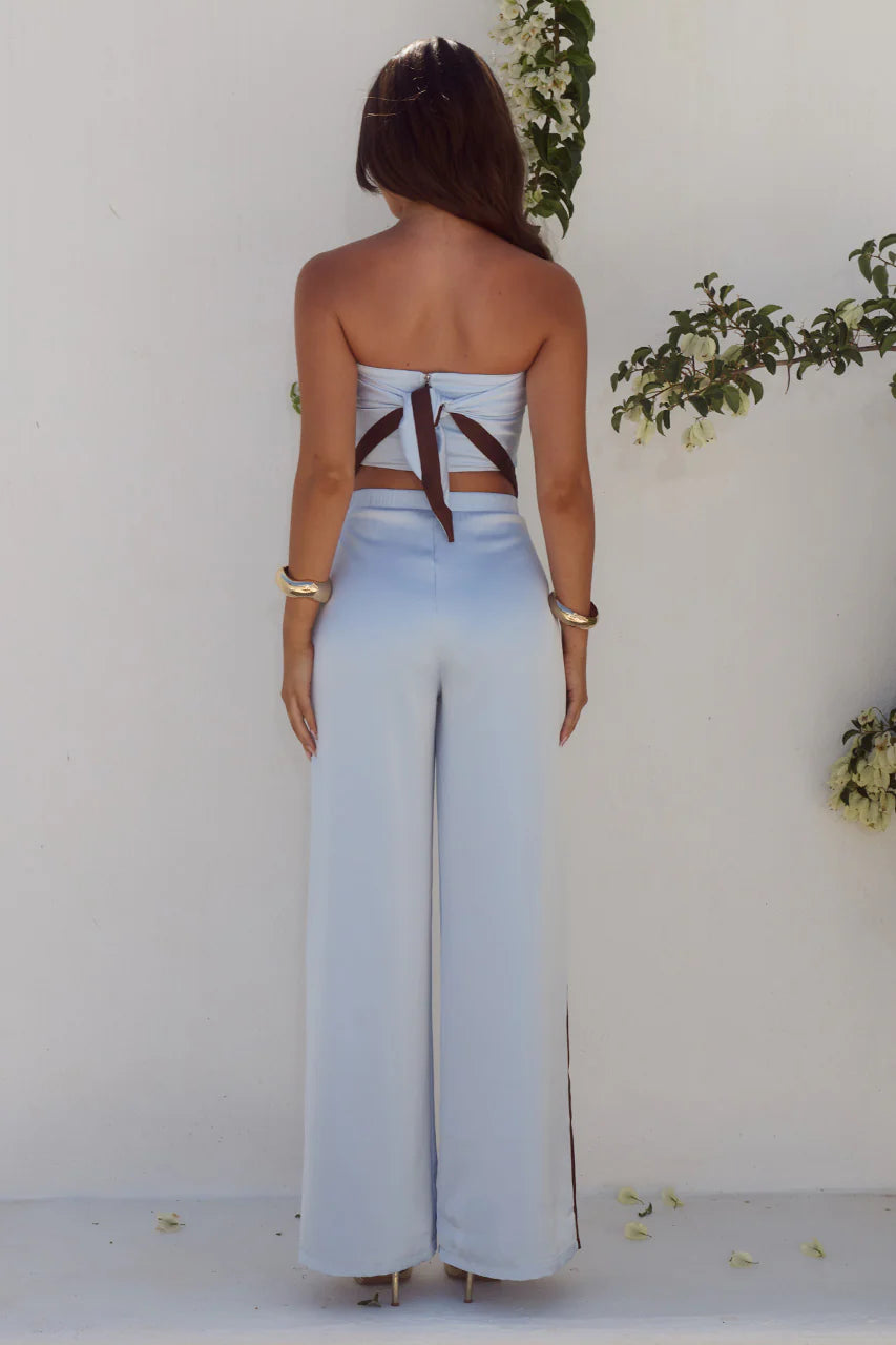 TURNER PANT - SKY BLUE/CHOCOLATE