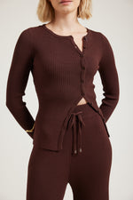 BELLA LOUNGE KNIT SET - CHOCOLATE
