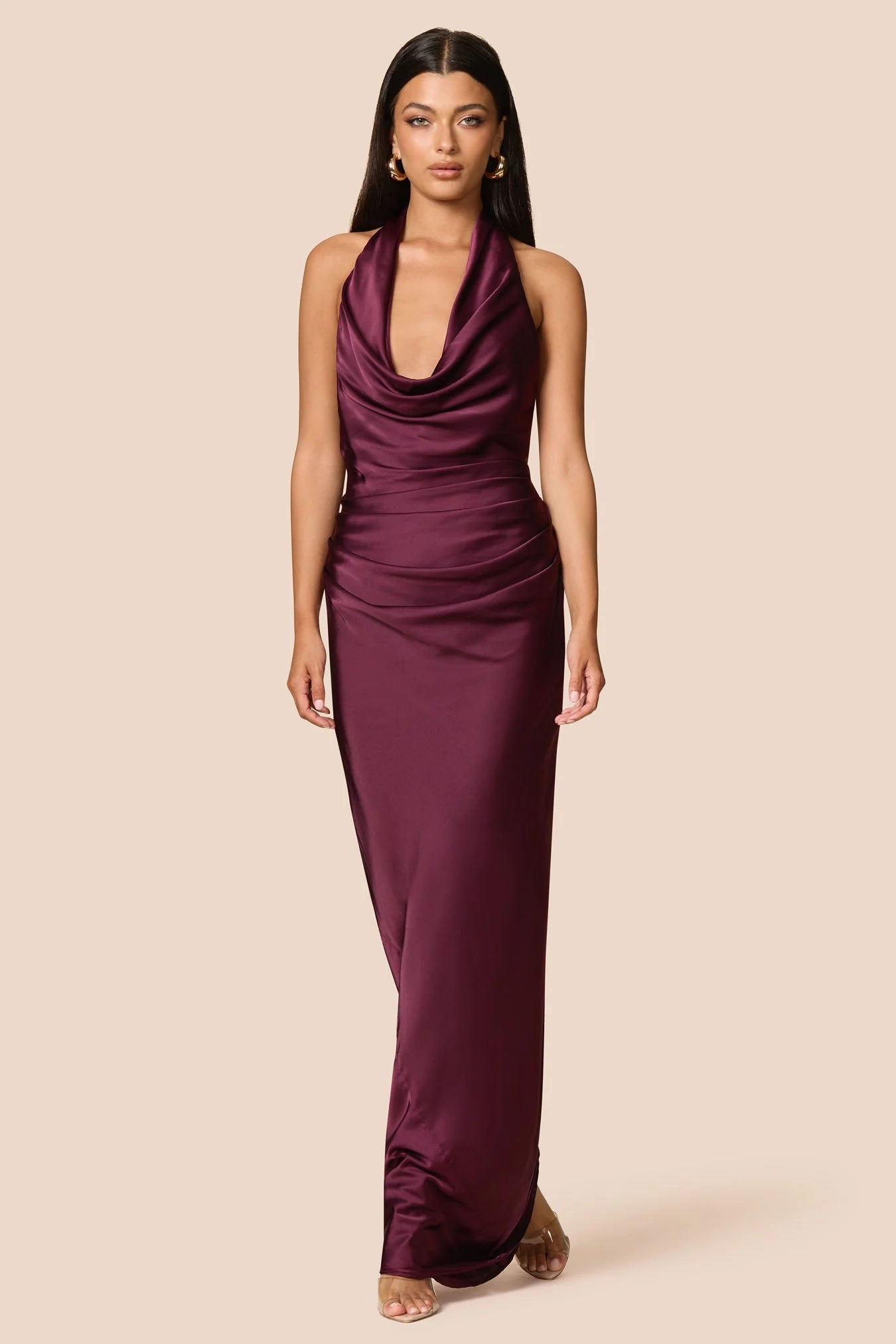 NOOKIE - PENELOPE DRAPED GOWN - MULBERY