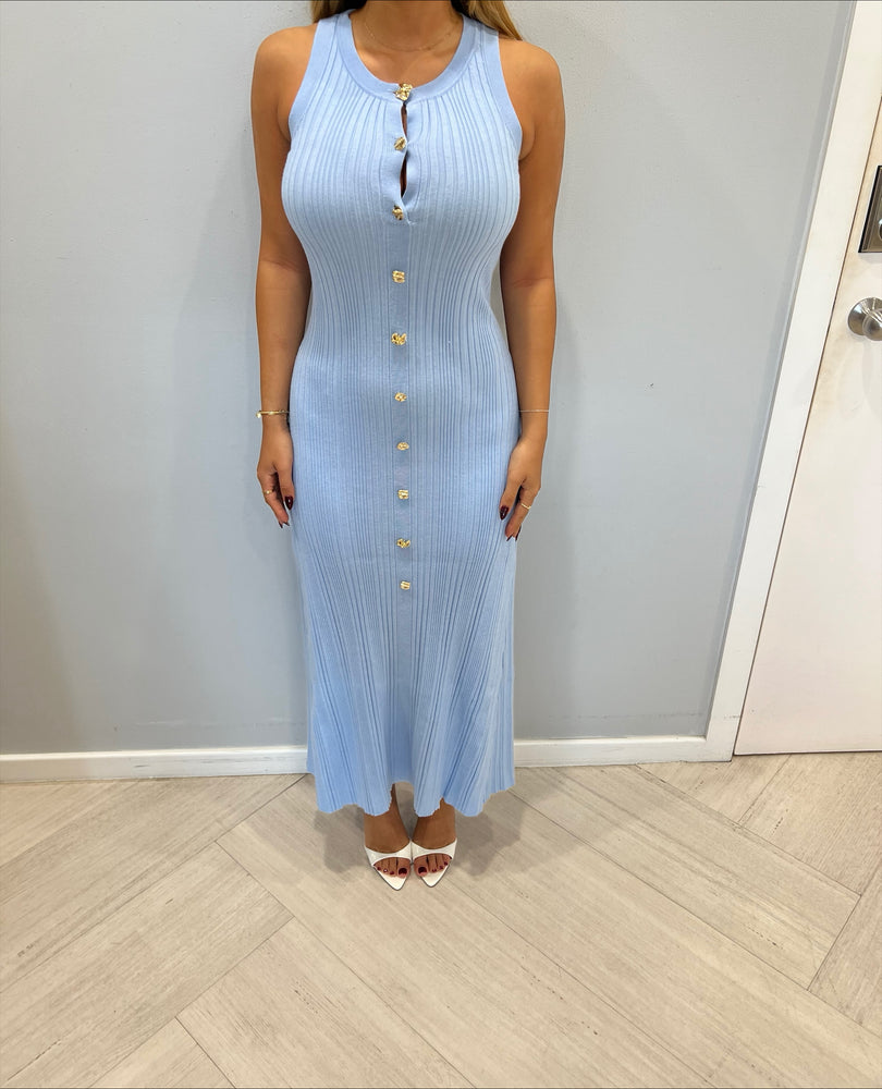 SANDRA MIDI DRESS - BLUE