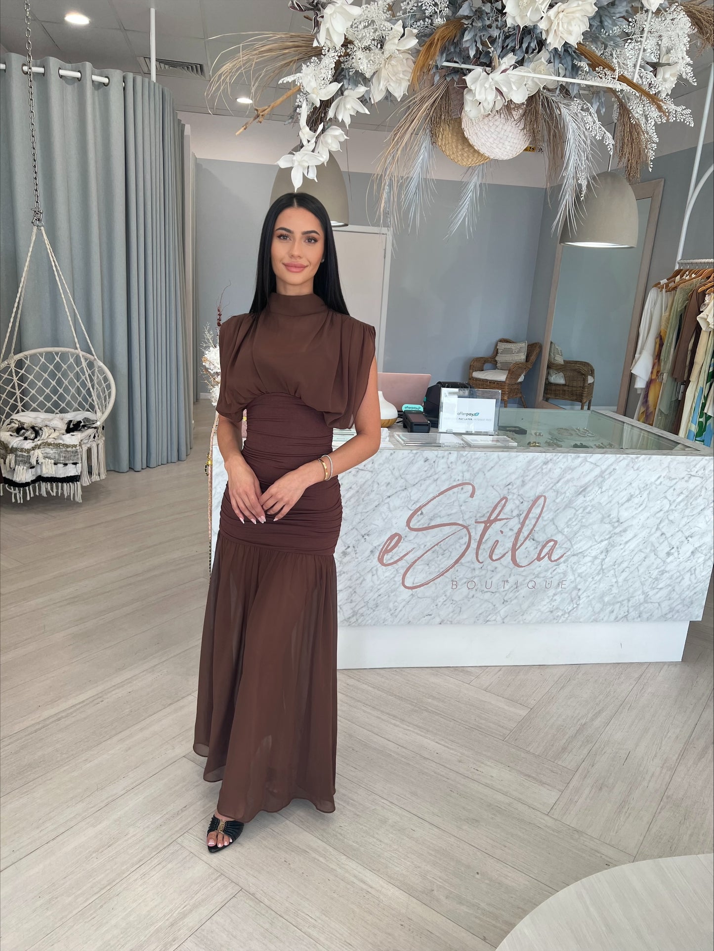 SEVEINA MAXI DRESS - COCOLATE
