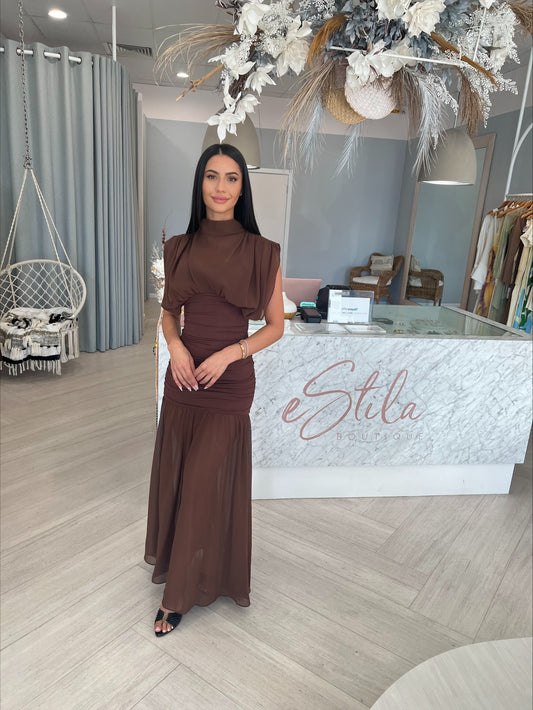 SEVEINA MAXI DRESS - COCOLATE