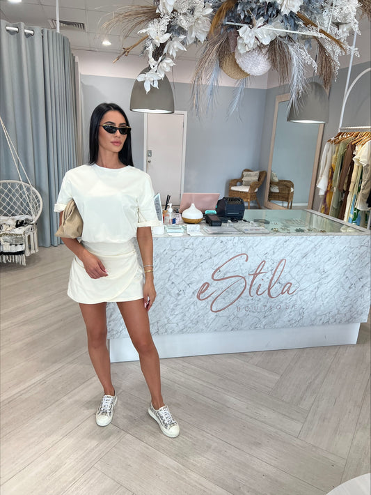 SOVERE - IZEL TEE DRESS - PANNACOTTA