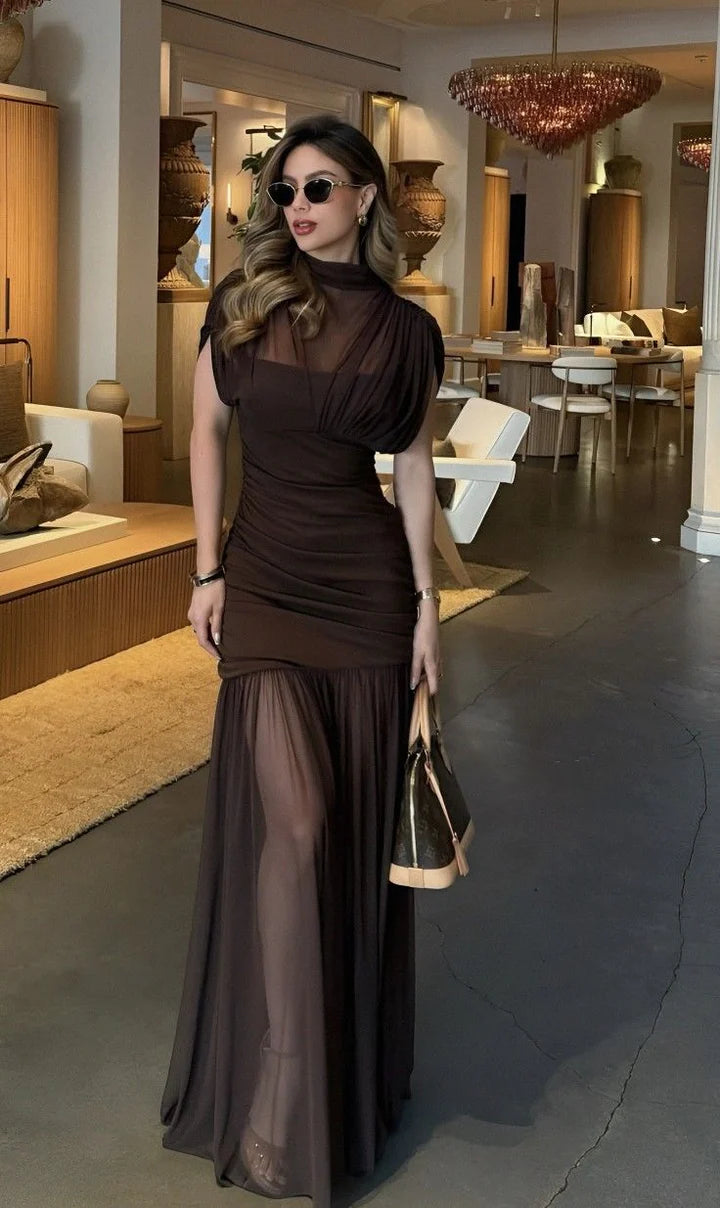 SEVEINA MAXI DRESS - COCOLATE