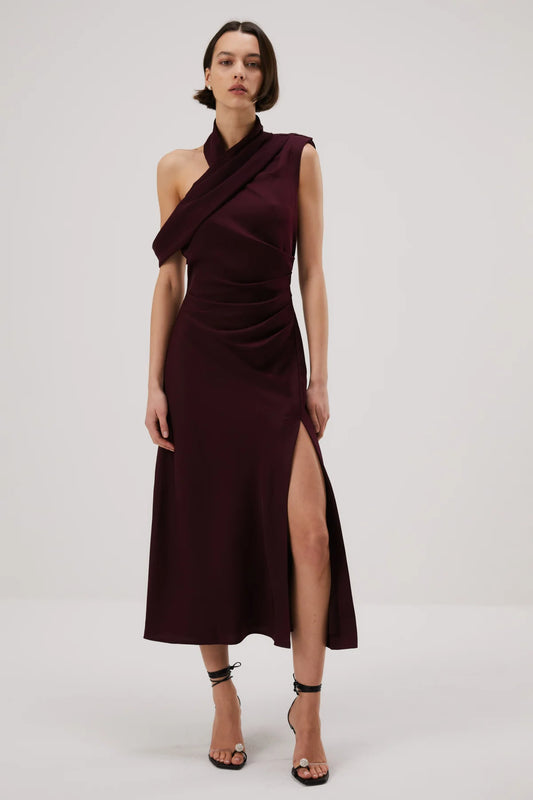 MISHA COLLECTION - AMIYA SATIN MIDI DRESS