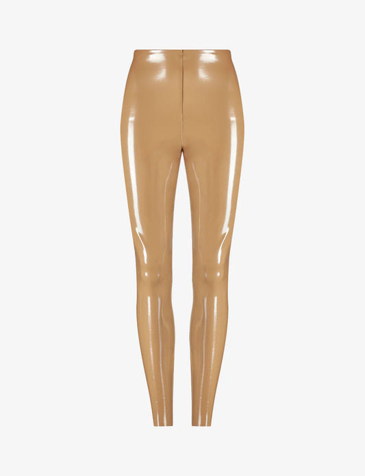 FUAX PATEN LEATHER LEGGING - NUDE