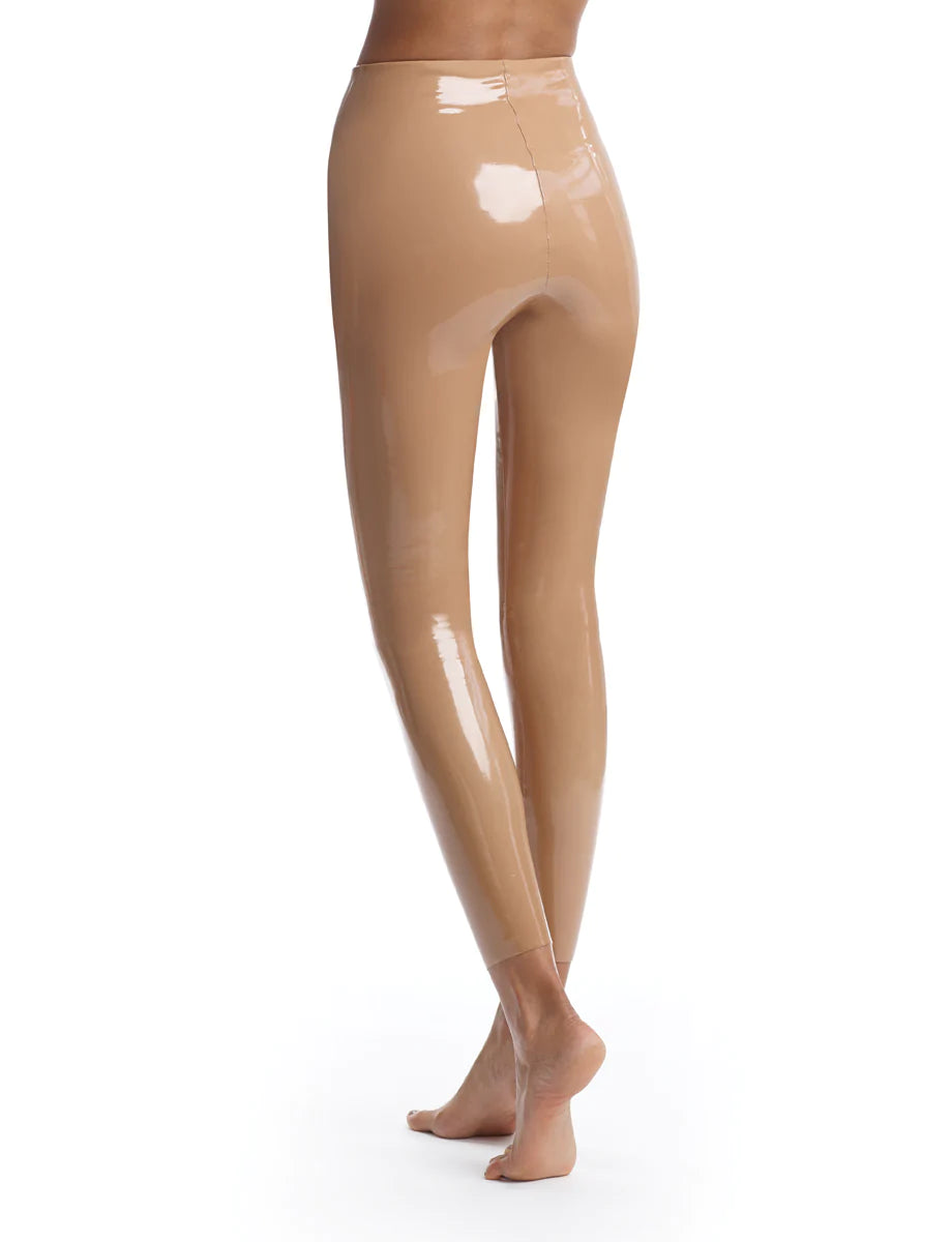 FUAX PATEN LEATHER LEGGING - NUDE
