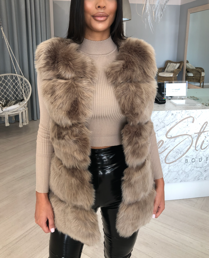 Fur gilet online