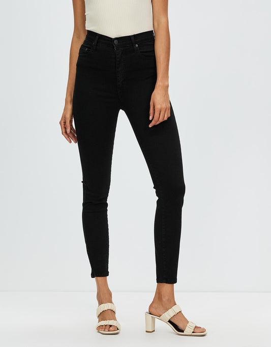 NOBODY DENIM - SIREN SKINNY ANKLE JEANS - POWER BLACK